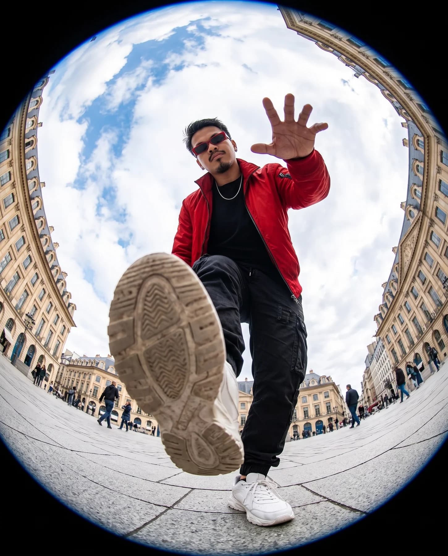 Fisheye action photography