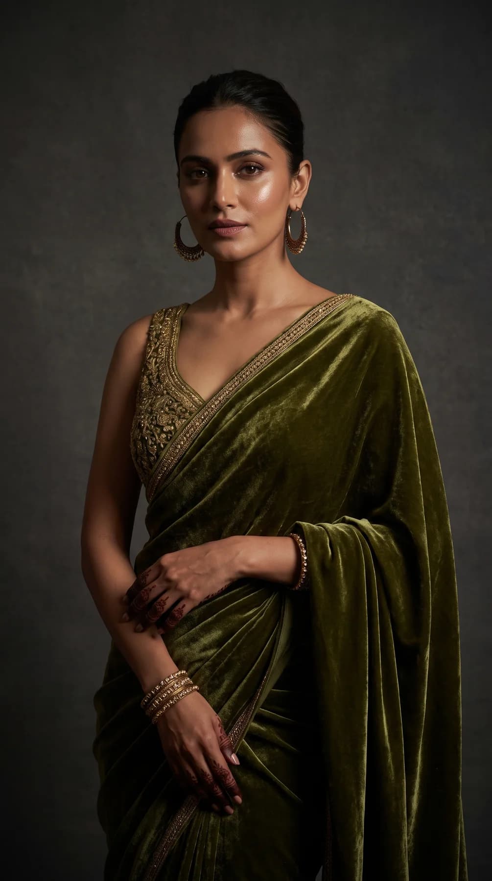 High-fashion studio portrait