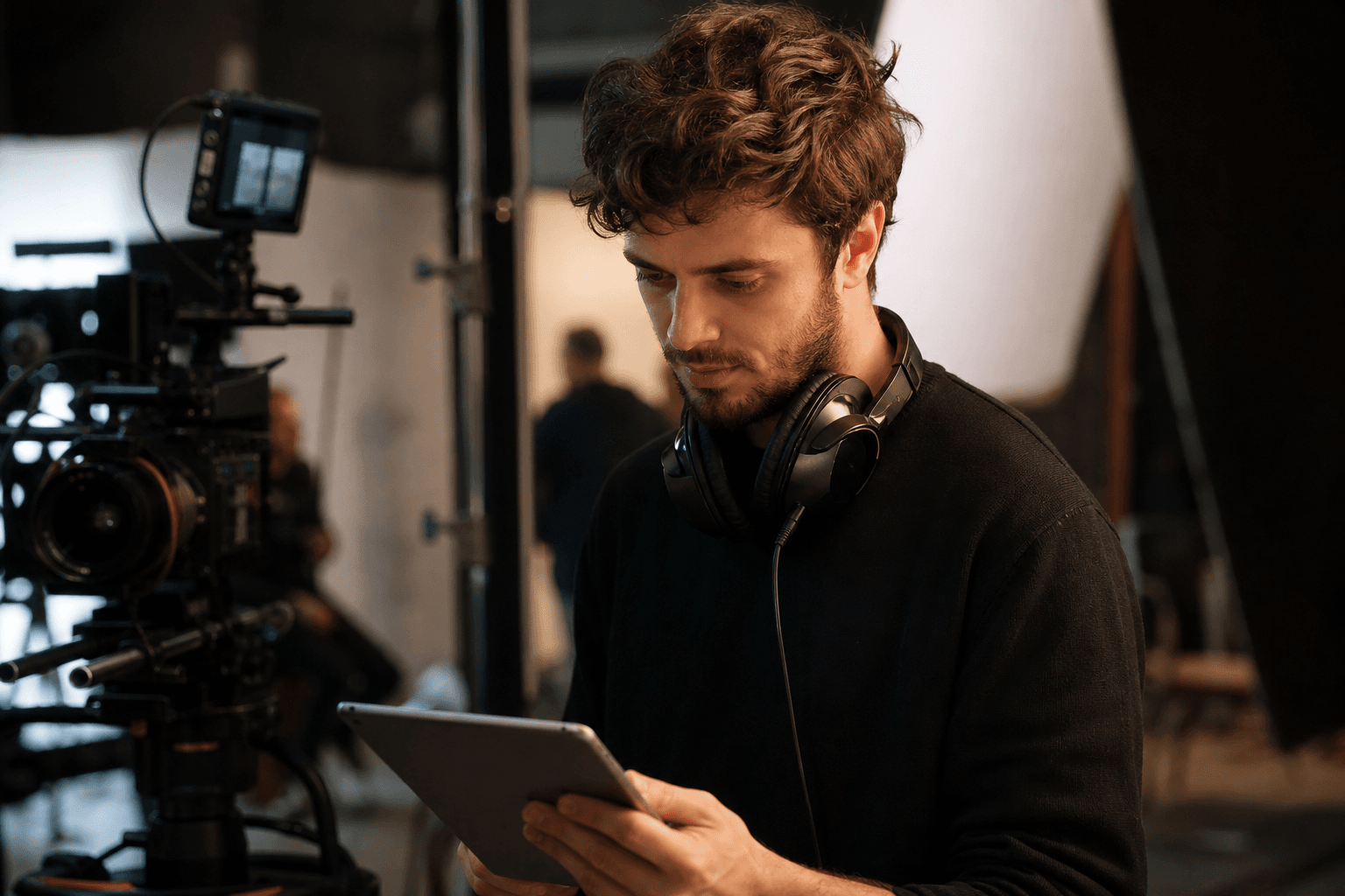 Creator using reference video and audio for AI video generation